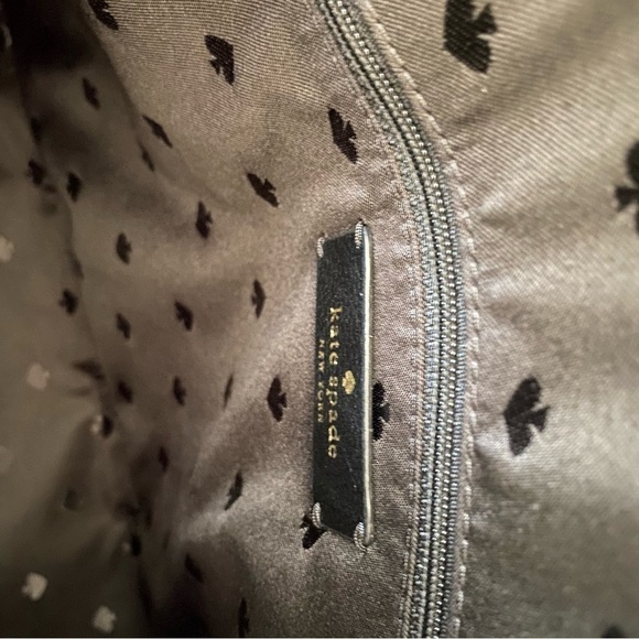 BNWT Kate Spade Black Embossed Leather Medium Dome Satchel w/ Crossbody Strap - Picture 5 of 9